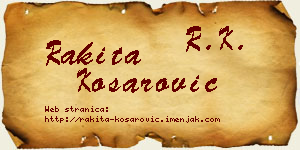 Rakita Košarović vizit kartica